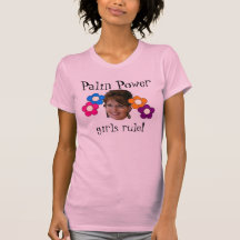 palin power w/ flowers tee shirts