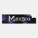 Palm Frond Silhouette; Mexico Souvenir Bumper Stickers