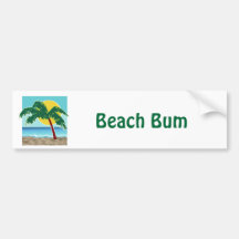 Palm Sea & Sun Bumper Sticker