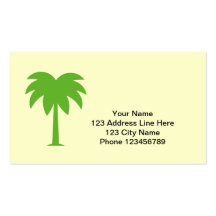 Palm tree logo business card