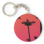 Palm Trees Silhouettes at Sunset keychains