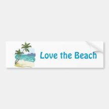 Palms, Ocean & Mountains Bumper Sticker