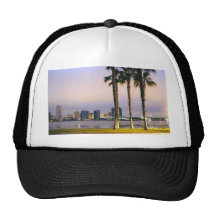 Palms Trees On Piers Mesh Hats