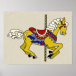 Palomino Carousel Horse Print