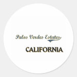 Palos Verdes Estates California City Classic Round Stickers