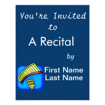 Pan Pipes With Blue background pan flute Custom Announcements