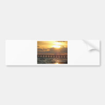 Panama City Beach Pier Sunset Bumper Sticker