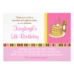 Pancakes and Pajama Girl Birthday Invitations