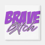 Pancreatic Cancer Brave Bitch Refrigerator Magnet