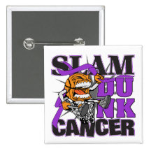 Pancreatic Cancer - Slam Dunk Cancer Pinback Buttons