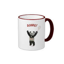 Panda Badminton Score mugs
