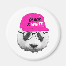 PANDA Black and White Fridge Magnets