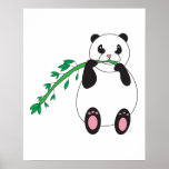 Panda Eating Bamboo Poster
