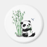 Panda Eating Bamboo Refrigerator Magnets