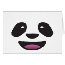 Panda face greeting card