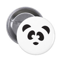 Panda Face Pinback Button