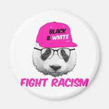 PANDA FIGHT RACISM FRIDGE MAGNETS