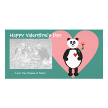 Panda Love Valentine Photo Cards