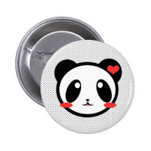 Panda Luv Pinback Buttons
