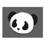 panda sketch postcard
