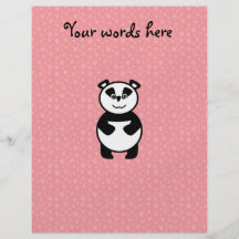 Panda with pink paw background custom flyer