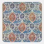 Panel of Isnik earthenware tiles Square Sticker
