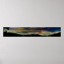 Panorama Kansai Osaka Bay Japan from Mt. Rokko Print