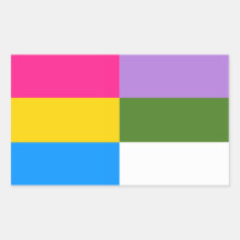 Pansexual/genderqueer flag stickers