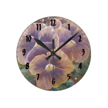 Pansies Wall Clocks