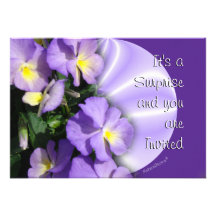 Pansy 1023 Invitation-customise any occasion
