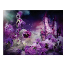 Pansy Fantasy Art Postcard