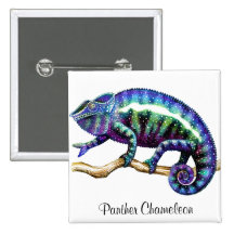 Panther Chameleon Pin