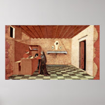 Paolo Uccello - Woman sells to a Jewish merchant Poster