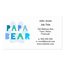 Papa bear business cards