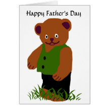 Papa Bear, Happy Father's Day blank card