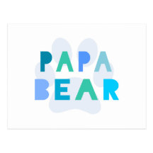 Papa bear postcard
