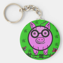 papa pig key chain