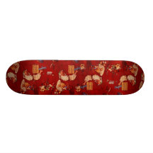 Paper background custom skate board