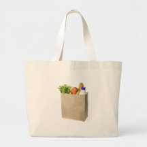 Paper bag full of groceries