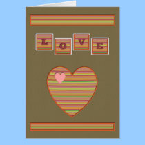 Paper Hearts Greeting Card (Army Green) cards