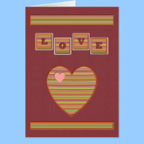 Paper Hearts Greeting Card (Rose) cards