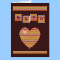 Paper Hearts Greeting Card (Wine) cards