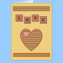 Paper Hearts Greeting Card (Yellow) cards