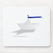 Paper Toy Boat Mousepad