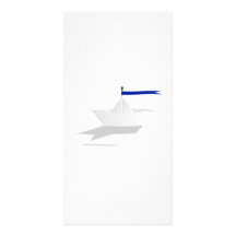 Paper Toy Boat Photo Card Template