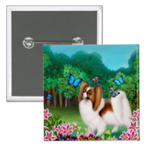 Papillon in Garden Pin