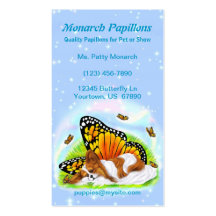 Papillon Mystical Monarch Business Cards