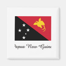 Papua New Guinea Flag Design Refrigerator Magnets
