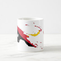 Papua New Guinea Flag Map Mugs
