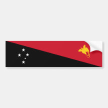 Papua New Guinea/Guinean Flag Bumper Stickers